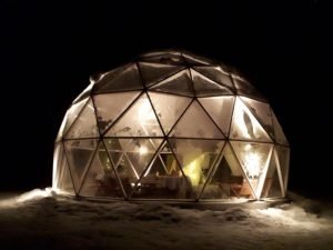 Biodome Andrum i vinterljus
